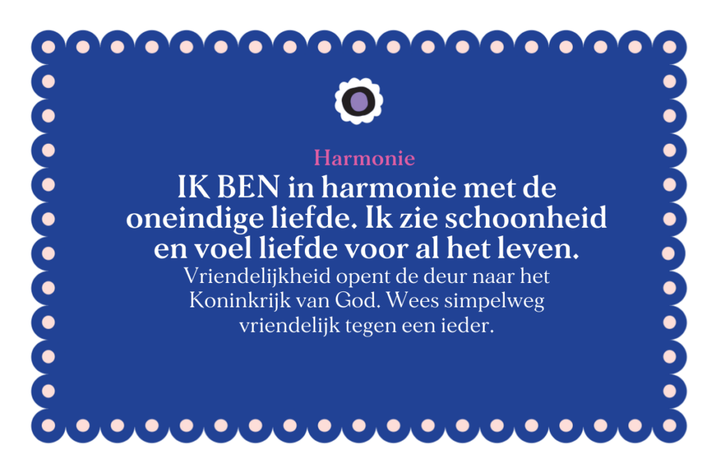 Affirmatie kaart Harmonie