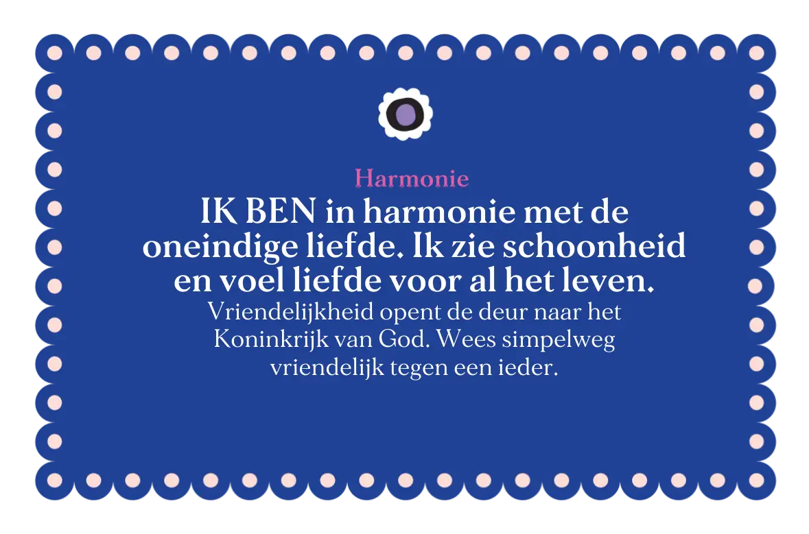 Affirmatie kaart Harmonie