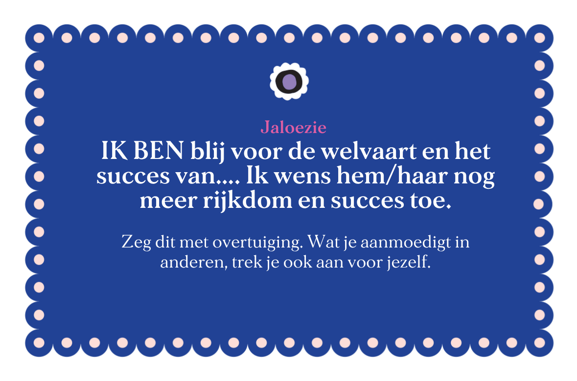 Affirmatiekaart jaloezie
